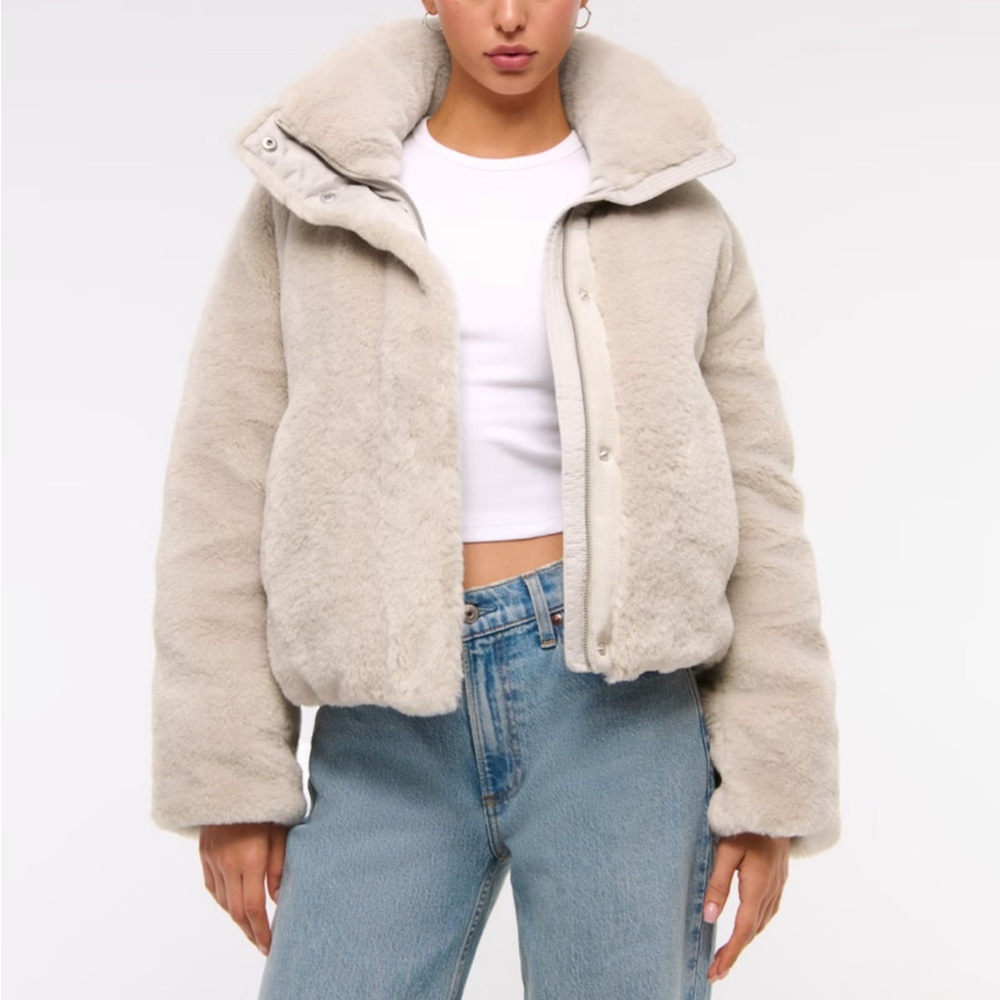 Women's Ash Faux Fur Puffer